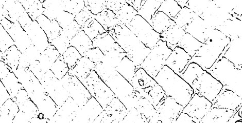 texture with effect of a black and white drawing of a brick wall, a set of four different brick walls, four different types of brick paving stones, vintage brick wall vector,