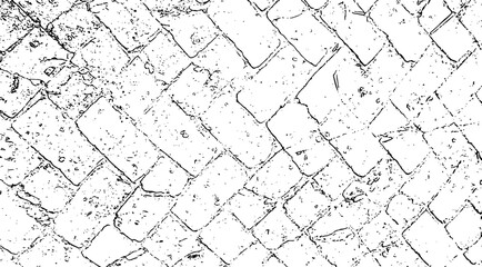 a black and white drawing of a brick wall, a set of four different brick walls, four different types of brick paving stones, vintage brick wall vector,