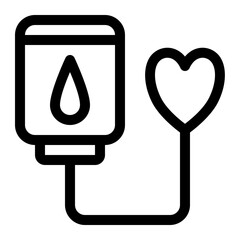 blood donor line icon