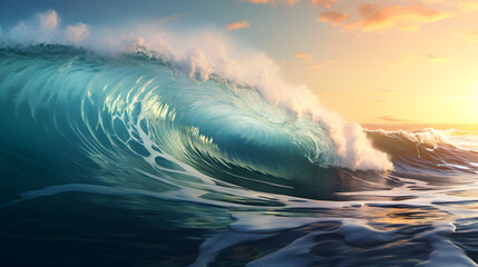 Watercolor sea wave. Illustration  Free Photo,,
Big ocean waves close up background

