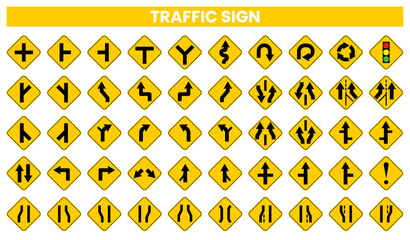 vector traffic signs collection