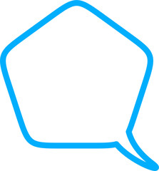Text talk balloon. Speech bubbles cloud for dialog. Outline comic cloud box for message. Frame shape for comment. Pentagon sticker