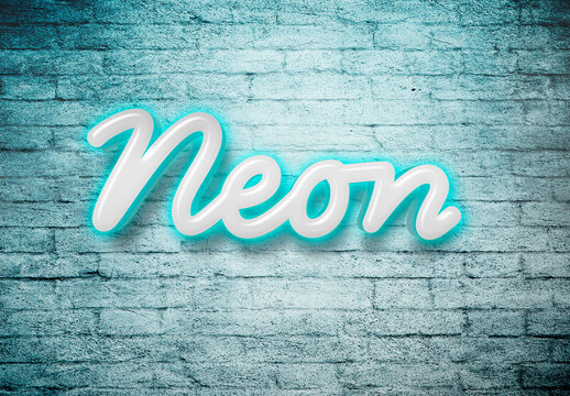 Clear Neon Text Effect