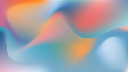 Smooth colorful liquid gradient, modern futuristic backgorund illustration, abstract wallpaper design