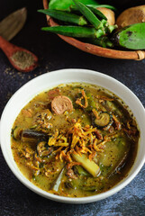 Kechki Fish Shukto with Seasonal Vegetables cooked in a traditional Bengali-style