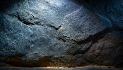 rough dark stone background lit by spotlight background