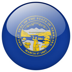Nebraska flag button.