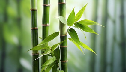 Fototapeta na wymiar bamboo with leaves