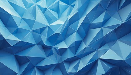Obraz premium blue low poly background