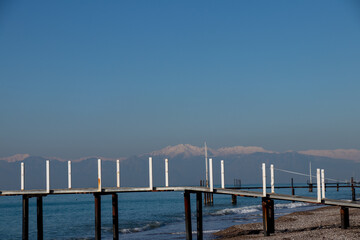 wooden pier in the sea