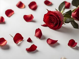 Fototapeta na wymiar Rich Red Roses: A Symphony of Floral Beauty, generative AI