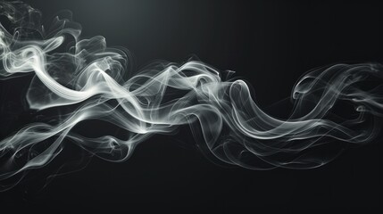 Whirls of Mystery: Abstract Smoke in Black and White Background