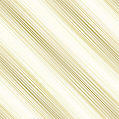 Vector seamless models. Composition of regularly repeated waves from dots, circles. Monochrome, simple.