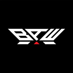 BAW letter logo vector design, BAW simple and modern logo. BAW luxurious alphabet design  