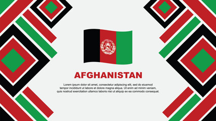 Afghanistan Flag Abstract Background Design Template. Afghanistan Independence Day Banner Wallpaper Vector Illustration. Afghanistan