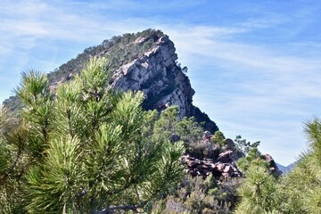 router through needles of Santa Agueda in Benicasim