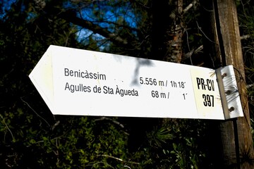router through needles of Santa Agueda in Benicasim