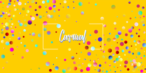 Carnival Confetti Explosion Vector Background. Falling Color Tinsel, Fiesta Celebration Design. - 728364286