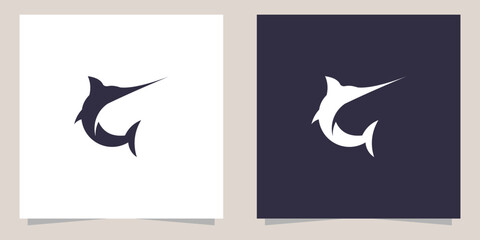 marlin logo design vector