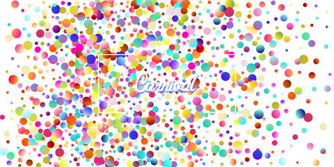 Carnival Confetti Explosion Vector Background. Falling Color Tinsel, Fiesta Celebration Design. - 728365024
