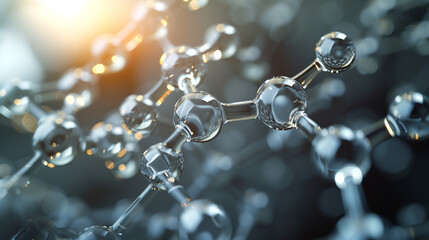 Macro 3D molecular background. 