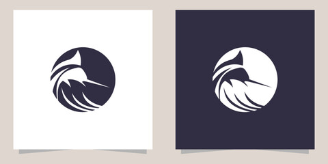 marlin logo design vector