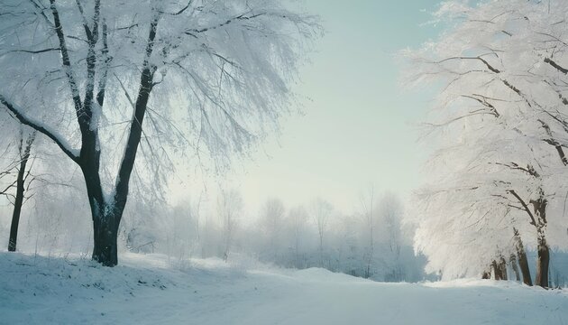 trees in the snow