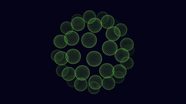 A vibrant green spiral pattern of circles on a dark backdrop creates a visually captivating image that draws your attention with its harmonious design