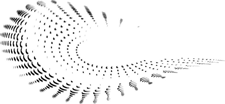 Rounded dashed frame with contour shift and radial rays. For logos, trademarks, emblems.  Vector.