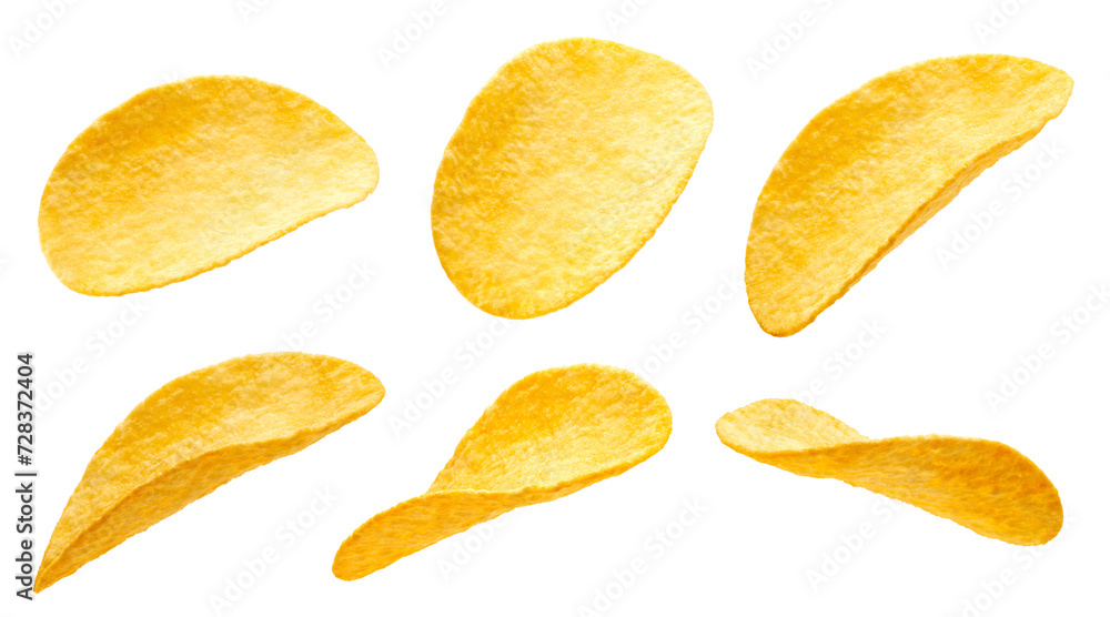 Wall mural Potato chips isolated - Wall murals
