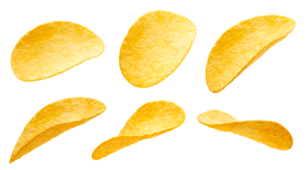 Potato chips isolated