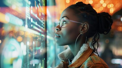The Digital Tapestry: African American Influence in Wireless Signage - obrazy, fototapety, plakaty