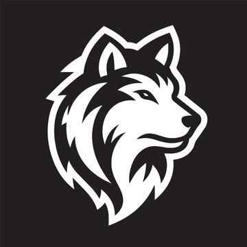 Vector Logo monochrome Wolf