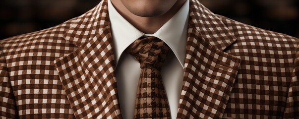 Detail on businessman in luxury modern suit for meeting ,panorama banner. Generative Ai.