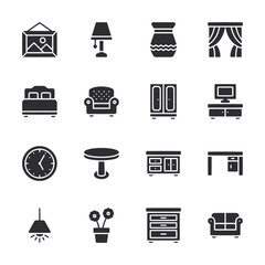 set of icons Furniture and Home Decoration