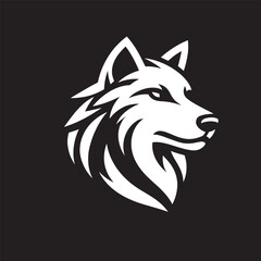 Fototapeta premium Vector Logo monochrome Wolf