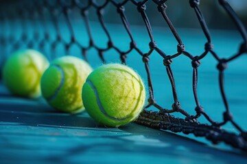 netted tennis balls