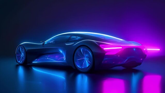 Luminous lines of electric blue light trace the curves and contours of the rear windshield adding a touch of modernity to the cars design.