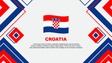 Croatia Flag Abstract Background Design Template. Croatia Independence Day Banner Wallpaper Vector Illustration. Croatia Background