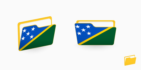 Solomon Islands flag on two type of folder icon.
