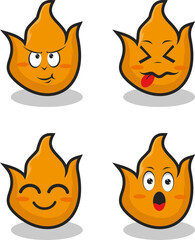 characters and elements for poster of sticker design