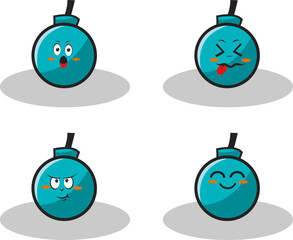 characters and elements for poster of sticker design