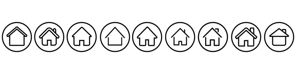 Homepage icon vector set. House illustration sign collection. Home symbol. Building logo.