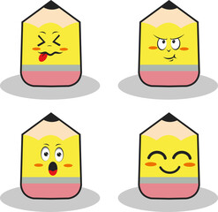 characters and elements for poster of sticker design