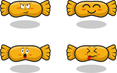 characters and elements for poster of sticker design