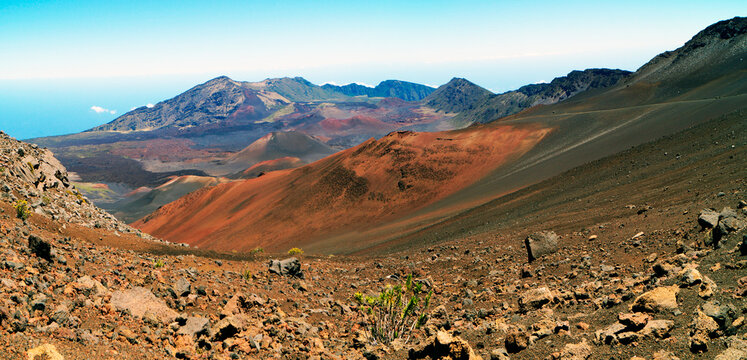 Landscape of Haleakala Volcano, Maui Island, Hawaii, United States