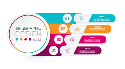 Infographic template business concept with diagram.
