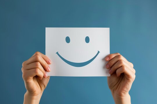 Happy Smiley Emoji group Emoticon, colored Symbol visual analysis. Smiling face customer help. Joyfull authenticity big smile. emotion focused therapy client rating and customer feedback