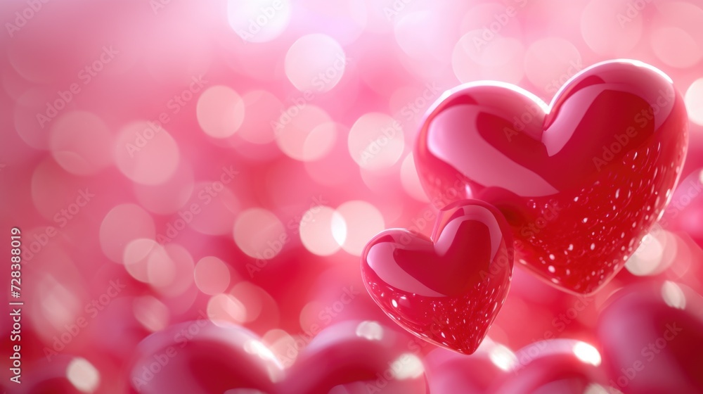 Aufkleber a bunch of red hearts floating in the air. perfect for expressing love and affection.