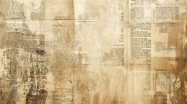 Old and worn newspaper paper grunge texture background